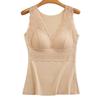 Chaleco Cálido Sin Costuras de Otoño e Invierno para Mujer con Forro Polar Delgado Ajustado Cinturón de Encaje Almohadilla en el Pecho Camiseta Base Chaleco de Terciopelo Ropa Interior