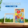 Moldura para Pintura em Vidro Acrílico Madeira Maciça Moldura para Fotos Graffiti Jardim de Infância DIY Pintado Moldura para Pintura Artística com Espécimes de Flores Secas