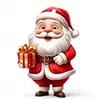 Adornos acrílicos de Papá Noel más vendidos para decoración del árbol de Navidad en casa y decoraciones colgantes para escenas de fiesta