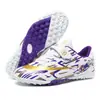 Zapatos de fútbol infantiles transfronterizos para niños y niñas con cierres de velcro, tacos TF, tacos largos, zapatos de entrenamiento para estudiantes y jóvenes, zapatos de clavos para competición