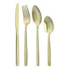 Conjunto de Talheres com Cabo de Aço Inoxidável 410 Corpo Liso Faca de Mesa Garfo Colher Colher de Sobremesa Garfo de Café Chá