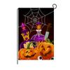 Bandera de Jardín de Halloween Nueva Transfronteriza de Amazon Estampado de Calavera Bandera de Lino Decoración de Patio