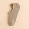 Calcetines finos de verano de corte bajo 7A antibacterianos y resistentes al olor, calcetines cortos para primavera y verano, calcetines invisibles de silicona antideslizantes