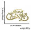 Adornos de letras inglesas con purpurina navideña, Suministros para decoración de árboles de Navidad, Accesorios para arreglos, Colgantes de letras 'Merry Christmas'