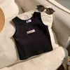 Chaleco de Nuevo Estilo para Niñas Camiseta de Verano Moda Corta de Algodón Sin Mangas para Niños Niños y Niñas