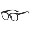 M3510 Moda TR90 Marco Grueso Patilla Gruesa Montura de Gafas Estudiante Anti-Luz Azul Marco Liso Fotografía Callejera Decorativo Lente Plano