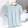 Hong Kong camelo gelo seda camiseta de manga curta verão masculino malha respirável secagem rápida solta legal esportes casual camiseta