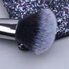 Zhuoerya Portátil Mango Corto Mini Pequeño Pincel de Sombra de Ojos Cosmético Forma de Guijarro Set de 4 Pinceles de Maquillaje Bolsa de Maquillaje