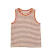 Conjunto Personalizado de Niña Wulibu Verano Nuevo Chaleco Rayado con Jeans de Dos Piezas Falsos Moderno
