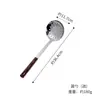 Juego de espátulas de acero inoxidable para cocina casera con mango de madera, utensilios de cocina de mango largo engrosados, espátula para freír de grado alimenticio, anti-quemaduras