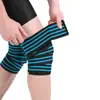 Suministrado directamente por el fabricante, rodilleras deportivas y de fitness para hombre, vendajes elásticos para sentadillas, vendas para las piernas de powerlifting para proteger las rodillas