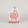 Bolsas de Regalo Navideñas Transfronterizas 2026 Modelo Nuevo Amazon Más Vendido Set de Bolsas de Regalo Navideñas Bolsa con Cordón Bolsa de Dulces