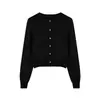 Cardigã vermelho para mulheres, jaqueta de tricô de outono, corte justo para figuras petites, suéter preto para ser usado sobre um top curto