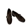 Zapatos de Vestir de Moda para Principios de Otoño Primavera y Otoño Suela Blanda Punta Redonda Mocasines Estilo Retro Plegado Británico 2026 Versátiles Zapatos Pequeños de Piel para Mujer