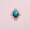 Novos Sapatos, Roupas, Bolsas, Acessórios de Cabelo, Acessórios de Cabeça DIY de Liga com Placa de Flor e Fivela de Diamante, Joias de Pedra Preciosa Oval em Forma de Losango