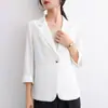 Terno feminino fino de verão, jaqueta pequena, top de terno, temperamento slim fit, redutor de idade, simples, emagrecedor, casual, tudo combinando