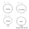 Joyería de Mano Bohemia Transfronteriza Europea y Americana Cadena Metálica Set de Mujer 6 Cadenas Multicapa Pulseras Simples