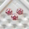 Zirconia Cortada Flor de Cerezo Incrustada Monocromática Zirconia Cúbica de 6 mm Diamante Suelto Pendiente Colgante Flor de Cinco Pétalos Piedra Principal Piedra Suelta