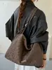 Yuezhi 2026 principios de otoño nueva moda elegante bolso de hombro con estampado de leopardo pequeño bolsa de lona de gran capacidad para viajes y ocio