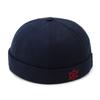 Chapéu de Primavera Novo Masculino e Feminino Bordado Cauda de Barco Leme Guapi Chapéu Moderno Retro Sem Vigas Flangeado Chapéu Estilo Hong Kong