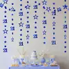 Decoración de fondo para fiesta de cumpleaños de producto nuevo transfronteriza para 16, 18, 30 años, números de estrella coloridos, suministros de pancarta de cumpleaños