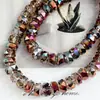 Rueda de cristal con cuentas de agujero pasante corte fino tierras raras fabricantes mayoreo joyería hecha a mano DIY pulsera collar cuentas sueltas