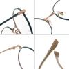 Gafas lisas de moda clásica marco de gafas de metal de alta calidad totalmente de titanio montura redonda para mujer montura estilo Hong Kong gafas