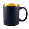 Taza de Cerámica Esmerilada 11oz Taza Chalk con logo impreso Interior Recto Blanco Azul Rojo Amarillo Verde Exterior Taza Negra Mate
