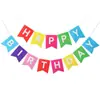Bandera de cumpleaños de cola de pez de flor dorada azul feliz cumpleaños feliz cumpleaños banner flor