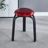 Silla taburete redondo de hogar para adultos a la moda, juego creativo de taburetes de metal para mesa de comedor, banco de madera maciza, taburete redondo engrosado