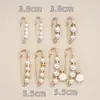 Pantalones Falda Fijos de Cintura Ceñida con Broche de Perla Artefacto de Cintura Ceñida Ropa Cuello Capa Broche Ligero Anti-deslizamiento Joyería