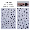 Pegatinas para Uñas con Forma de Estrella de Cinco Puntas Planas Impermeables Adhesivas Mini Estrellas de Cuatro Puntas Pegatinas para Uñas DIY Estilo Dh