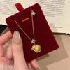 Colar de Cabaceira Escovada com Teto de Estrela Incrustado com Diamantes da Idade Média Vintage Corrente de Clavícula Elegante Versátil de Alto Padrão