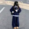Moda para Niñas Primavera/Otoño Nuevo Estilo 2026 Mediano/Grande Infantil Casual Sudadera con Capucha Conjunto Falso de Dos Piezas Moderno Elegante