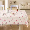 Mantel estilo crema, sin lavado, impermeable, a prueba de aceite, resistente al calor, mantel para mesa de comedor y mesa de café, nuevo modelo 2026, PVC, hermoso mantel floral