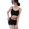 Noche Larga Lencería Sexy Tentación Sexy Corte Espalda Descubierta Deseo Puro Camisón con Liguero Pijama para Mujeres Qqny1048