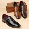 Sapatos brogue de couro plus size mais vendidos da Amazon para homens, casuais, formais e para uso profissional - 25611
