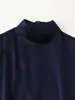 Comercio Exterior Transfronterizo de Amazon Moda de Venta Caliente 2026 Camisa sin Mangas Plisada con Encaje y Patchwork Textura de Satén de Seda para Mujer