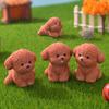 Desenho Animado Transfronteiriço Cachorrinho Fofo de Pelúcia Micro-paisagem Decoração de Jardinagem Pequenos Enfeites Mini Filhote DIY Resina Pequenos Acessórios