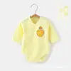 Mameluco de Bebé Verano Mameluco Triángulo Manga Larga Algodón Puro Delgado Ropa para Recién Nacidos para Niños y Niñas Body de Bebé