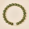 Pulseras de círculo único de sándalo verde antiguo natural seleccionado para hombres y mujeres pulsera de meditación para tocar cuentas cuentas cuentas placa cuerda texto tocar venta al por mayor