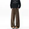 2026 Nuevos Pantalones Casuales para Hombre Estilo Retro Americano Estampado de Leopardo Sueltos Rectos Adelgazantes Pantalones Rectos Melard para Hombre