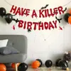 Bandera Decorativa de Letras con Tema Nuevo de Halloween Transfronteriza Festival Fantasma Daga Escena Maqueta Flor de Papel Tirar Feliz Cumpleaños