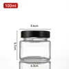 En stock Botella Cuadrada de Miel Tapa Alta Frascos de Vidrio Transparente para Pepinillos y Mermelada Frasco Sellado de Vidrio para Tofu