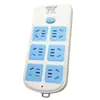 Placa de cobre 156 de 6 tomas con interruptor, puerta de seguridad, 30 orificios, 2500W, 2 m 3 m 5 M 8 m, inalámbrica