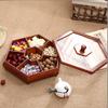 Caja de madera con celosía Jiugong, caja de dulces china de madera maciza, mesa de centro para sala de estar, caja de frutos secos de madera decorada para el hogar con tapa