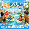 Asiento inflable de juguete multicolor de material PVC personalizado en lotes pequeños para que los niños jueguen en el agua, antivuelco, adecuado para la interacción padres-hijos