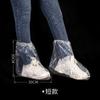 Funda para zapatos desechable gruesa, impermeable, de uso repetido, de tubo alto, resistente a la lluvia, antideslizante y resistente a la arena.