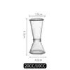 Herramienta Especial para Mezclar para Tienda de Té con Leche Taza Ince Taza Medidora de Doble Cabeza Taza Medidora de 20cc con Escala en oz Medidor de Mililitros