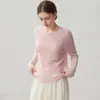 Suéter de cashmere crochê, novo estilo outono/inverno, top feminino de um ombro com lantejoulas, versátil e leve, suéter de puxar